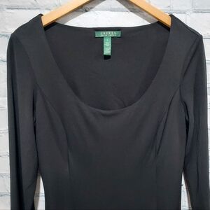 Lauren Ralph Lauren women’s size 6 black 3/4 long sleeve fit & flare tulip dress